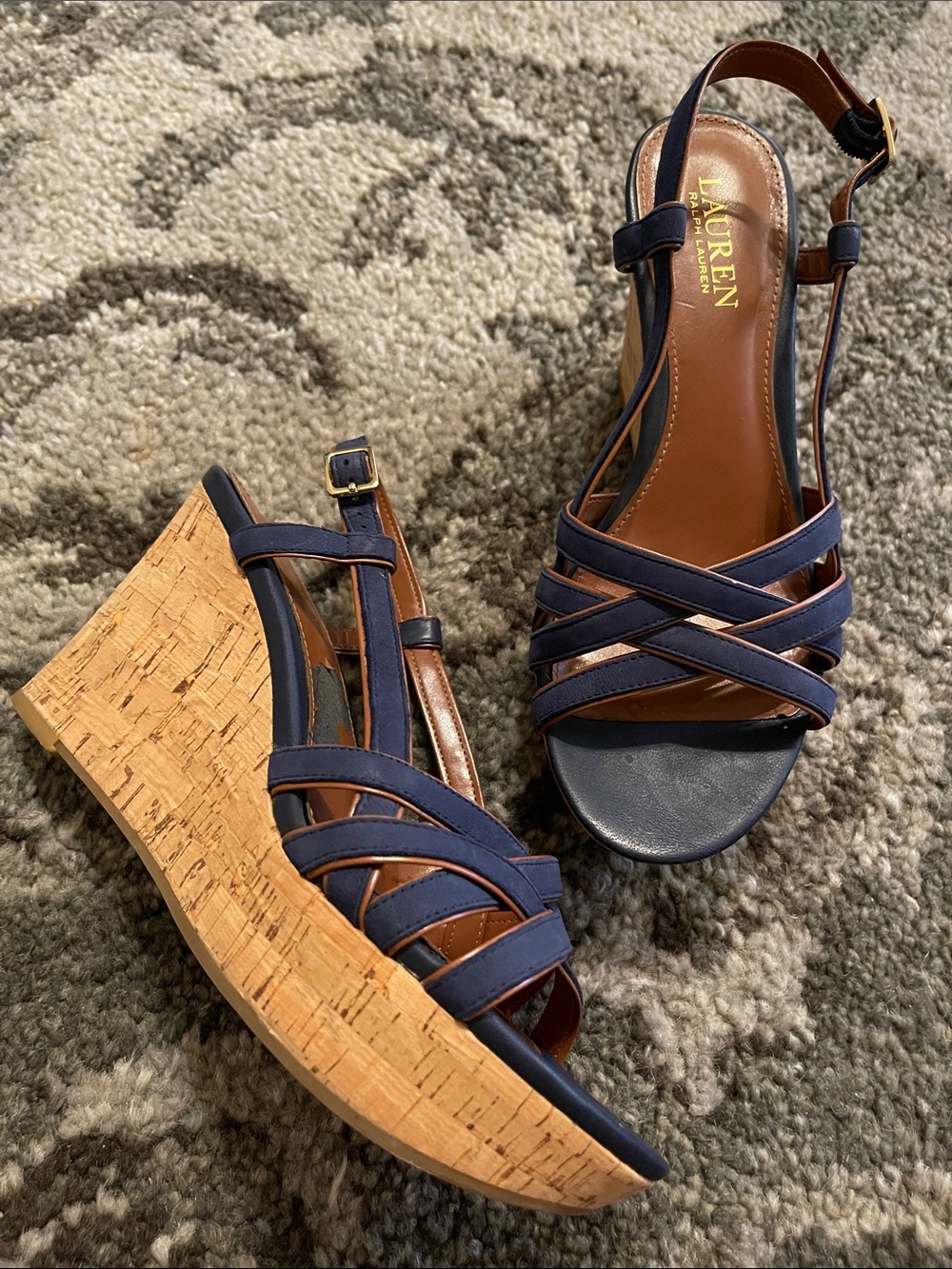 Lauren Ralph Lauren Quaylin wedge sandals 8.5B